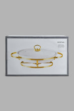 Load image into Gallery viewer, Redtag-Gold-Oval-Food-Wormer-Serving-Dish-Home-Dining-
