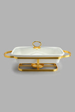 Load image into Gallery viewer, Redtag-Gold-Rectangle-Food-Wormer-Serving-Dish-Home-Dining-
