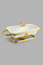 Load image into Gallery viewer, Redtag-Gold-Rectangle-Food-Wormer-Serving-Dish-Home-Dining-
