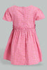 Redtag-Pink-Star-Printed-Cap-Sleeve-Dress-Dresses-Infant-Girls-3 to 24 Months