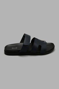 Redtag-Navy-H-Strap-Slide-Sandal-Sandals-Men's-