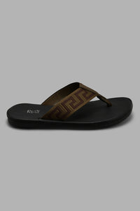 Redtag-Khaki-Monogram-Strap-Toe-Post-Toe-Posts-Men's-