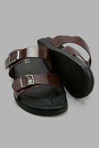 Redtag-Brown-Slide-Sandal-Sandals-Men's-