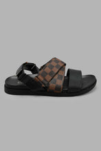 Load image into Gallery viewer, Redtag-Black-Colour-Block-Sandal-With-Backstrap-Sandals-Men&#39;s-
