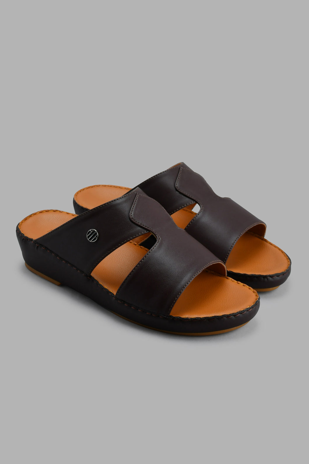 Redtag-Brown-Arabic-Traditional-Sandal-Casual-Sandals-Men's-