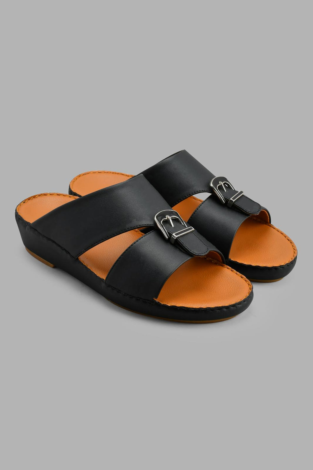 Redtag-Black-Arabic-Traditional-Sandal-Casual-Sandals-Men's-