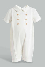 تنزيل الصورة على معرض الصور، Redtag-White-Romper-With-Hat-Rompers-Baby-0 to 12 Months
