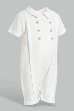 تنزيل الصورة على معرض الصور، Redtag-White-Romper-With-Hat-Rompers-Baby-0 to 12 Months
