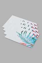 تنزيل الصورة على معرض الصور، Redtag-Green-Leaf-Print-Rectangle-Placemat-Set-(4-Piece)-Placemats-Home-Dining-
