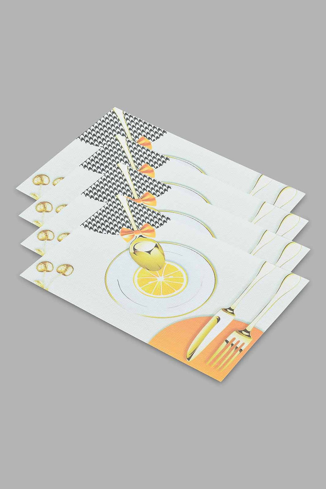 Redtag-Assortedr-Marble-Print-Rectangle-Placemat-Set-(4-Piece)-Placemats-Home-Dining-