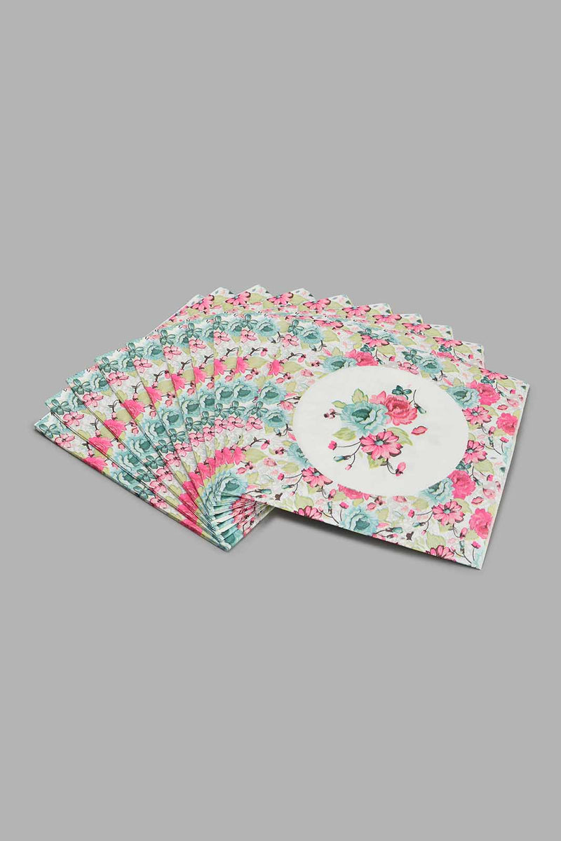 Redtag-Assorted-Floral---Paper-Napkins-(20-Piece)-Napkins-Home-Dining-