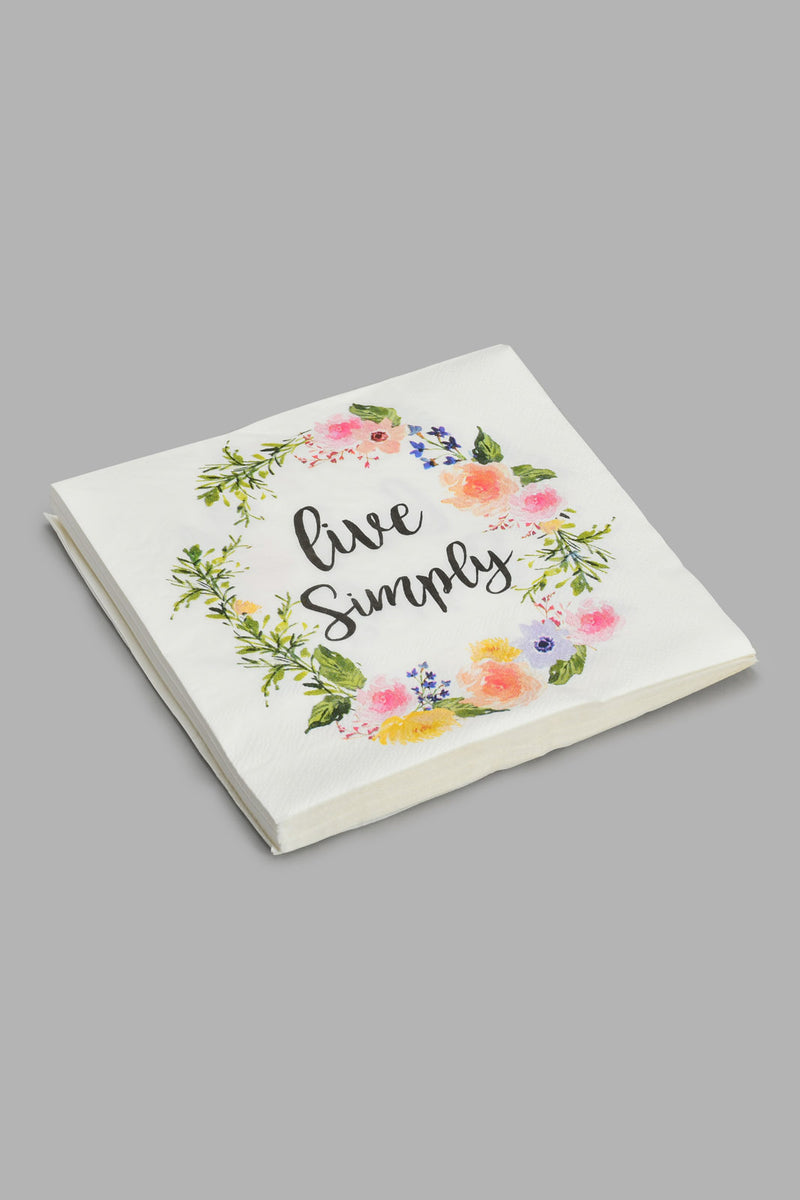 Redtag-Assorted-Floral---Paper-Napkins-(20-Piece)-Napkins-Home-Dining-