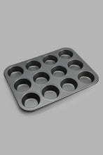 Load image into Gallery viewer, Redtag-Grey-12Cups-Muffin-Pan-Bakeware-Home-Dining-
