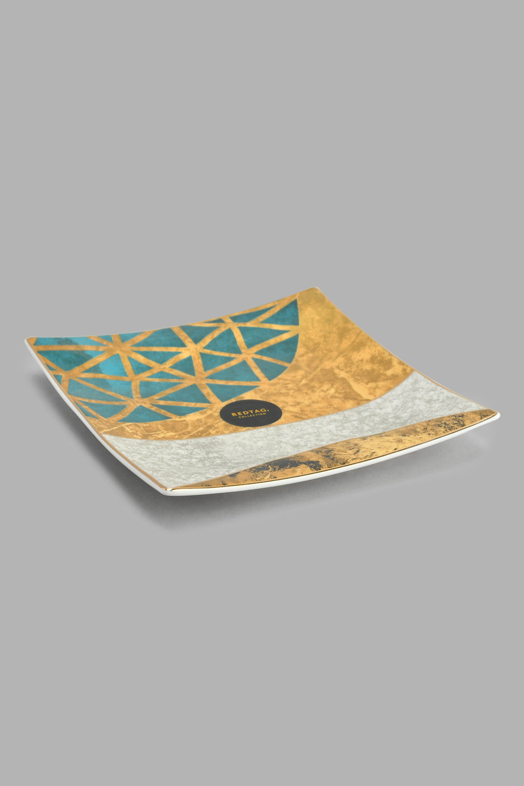 Redtag-Assorted--Geometric-Square-Plate-Platter-Home-Dining-