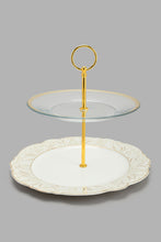 Load image into Gallery viewer, Redtag-Floral--2-Tier-Cake-Stand-Serving-Dish-Home-Dining-
