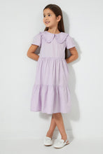 تنزيل الصورة على معرض الصور، Redtag-Lilac-Tiered-Maxi-Dress-Dresses-Girls-2 to 8 Years
