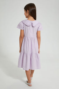 Redtag-Lilac-Tiered-Maxi-Dress-Dresses-Girls-2 to 8 Years
