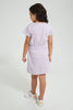 Redtag-Lilac-Chest-Print-Dress-Dresses-Girls-2 to 8 Years