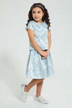 Load image into Gallery viewer, Redtag-Blue-Jacquard-Blouse-CAPSULE-BUY,-Colour:Blue,-Filter:Girls-(2-to-8-Yrs),-Girls-Blouses,-New-In,-New-In-GIR,-Non-Sale,-S22B,-Section:Kidswear-Girls-2 to 8 Years
