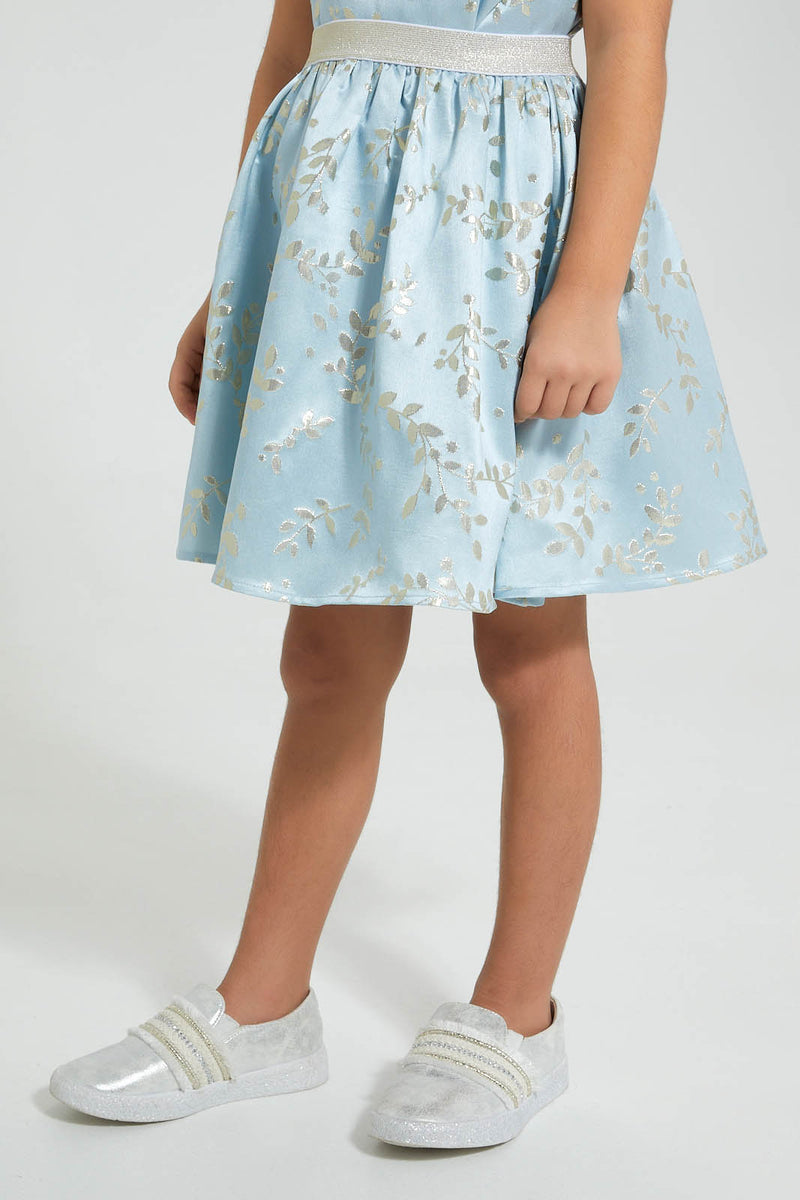 Redtag-Blue-Jacquard-Skirt-CAPSULE-BUY,-Colour:Blue,-Filter:Girls-(2-to-8-Yrs),-Girls-Skirts,-New-In,-New-In-GIR,-Non-Sale,-S22B,-Section:Kidswear-Girls-2 to 8 Years