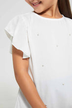 Load image into Gallery viewer, Redtag-White-Lace-Neck-Blouse-Blouses-Girls-2 to 8 Years
