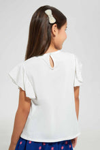 Load image into Gallery viewer, Redtag-White-Lace-Neck-Blouse-Blouses-Girls-2 to 8 Years
