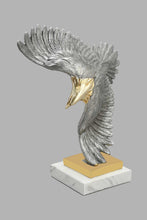 تنزيل الصورة على معرض الصور، Redtag-Silver-Resin-Eagle-On-Gold-And-White-Base-Artefact-Home-Decor-
