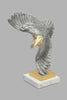 Redtag-Silver-Resin-Eagle-On-Gold-And-White-Base-Artefact-Home-Decor-