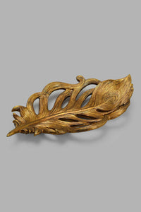 Redtag-Gold-Leaf-Plate-&-Wall-Decor-Artefact-Home-Decor-