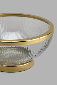 Redtag-Gold-Decorative-Glass-Bowl-Colour:Gold,-Filter:Home-Decor,-HMW-HOM-Serving-Dish,-New-In,-New-In-HMW-HOM,-Non-Sale,-S22B,-Section:Homewares-Home-Decor-