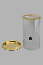 Load image into Gallery viewer, Redtag-Gold-Decorative-Ribbed-Candle-Holder-Candle-Holder-Home-Decor-
