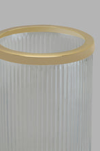 Load image into Gallery viewer, Redtag-Gold-Decorative-Ribbed-Candle-Holder-Candle-Holder-Home-Decor-

