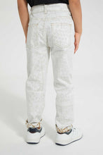 تنزيل الصورة على معرض الصور، Redtag-White-Reverse-Print-Jean-Jeans-Jogger-Fit-Boys-2 to 8 Years
