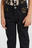 Redtag-Black-Reverse-Print-Jean-Jeans-Jogger-Fit-Boys-2 to 8 Years