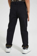 تنزيل الصورة على معرض الصور، Redtag-Black-Reverse-Print-Jean-Jeans-Jogger-Fit-Boys-2 to 8 Years
