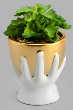 Load image into Gallery viewer, Redtag-Gold-Ceramic-Pot-With-Artificial-Succulent-Artificial-Plants-Home-Decor-
