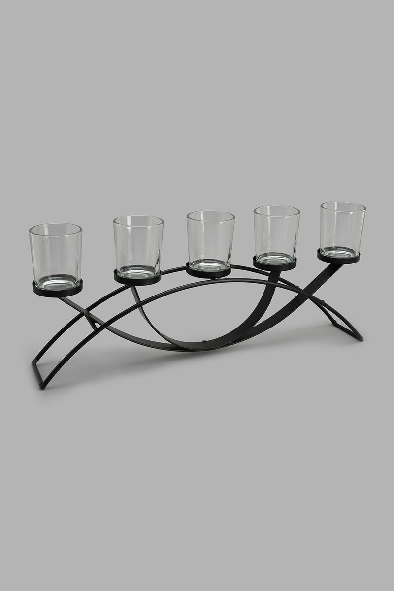 Redtag-Black-Decorative-Candleholder-Set(5Piece)-Trays-Home-Decor-