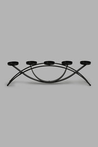 Redtag-Black-Decorative-Candleholder-Set(5Piece)-Trays-Home-Decor-