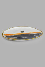 Load image into Gallery viewer, Redtag-Gold-Band-Gradient-Oval-Platter-Platter-Home-Dining-
