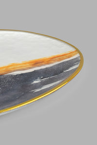 Redtag-Gold-Band-Gradient-Oval-Platter-Platter-Home-Dining-