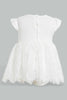 Redtag-White-Rose-Embelished-Tutu-Dress-Dresses-Baby-0 to 12 Months