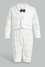 تنزيل الصورة على معرض الصور، Redtag-White-And-Black-Blazer-Romper-Rompers-Baby-0 to 12 Months
