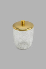 تنزيل الصورة على معرض الصور، Redtag-Gold-Crackle-Glass-Cotton-Jar-Cotton-Jars-Home-Bathroom-
