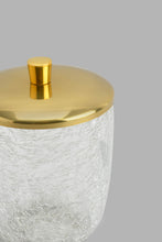 تنزيل الصورة على معرض الصور، Redtag-Gold-Crackle-Glass-Cotton-Jar-Cotton-Jars-Home-Bathroom-
