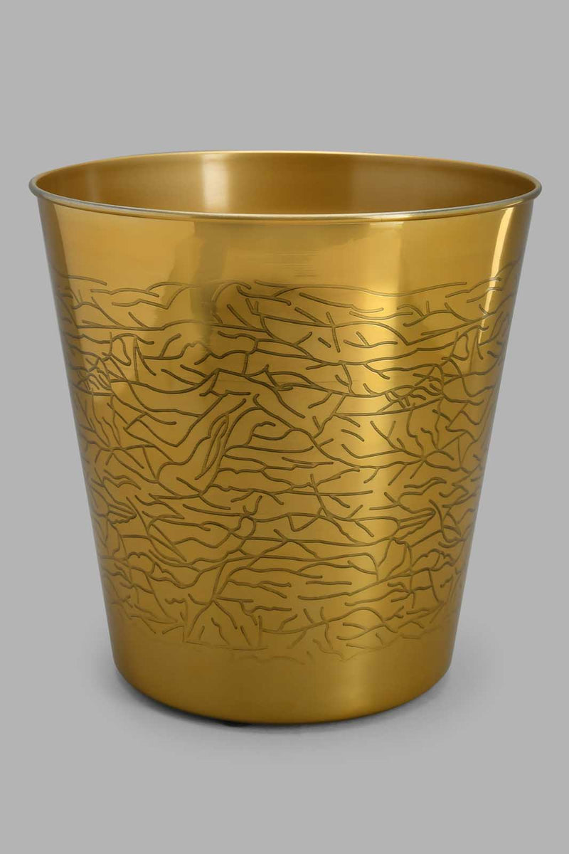 Redtag-Gold-Steel-Waste-Bin-Waste-Bins-Home-Bathroom-