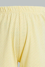 Load image into Gallery viewer, Yellow Sweet And Sleepy Pyjama Set For Baby Girls (2 Piece)
