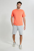 تنزيل الصورة على معرض الصور، Redtag-Orange-Oversize-T-Shirt-All-Over-Prints-Men&#39;s-
