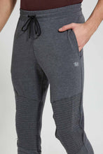 تنزيل الصورة على معرض الصور، Redtag-Dark-Grey-Biker-Track-Joggers-Men&#39;s-
