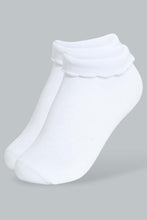 Load image into Gallery viewer, Redtag-White-4Pk-Plain-Ankle-Socks-Ankle-Length-Girls-2 to 8 Years
