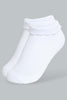 Redtag-White-4Pk-Plain-Ankle-Socks-Ankle-Length-Girls-2 to 8 Years